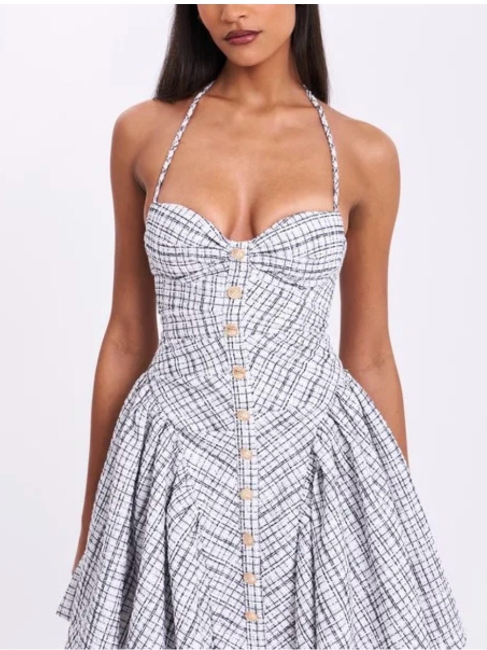 Miss Circle Tweed halter dress - Picture 4 of 8